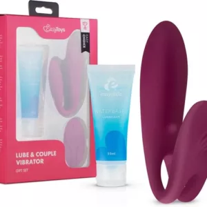 Easy Choice - Koppel Vibrator - Sex Toys voor Vrouwen en Mannen - Vibrators voor Vrouwen - Dubbele Stimulatie - Glijmiddel Waterbasis - EasyGlide Glijmiddel - Erotische Giftset - Cadeau Man en Vrouw - EasyToys - Paars