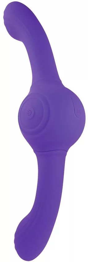 Paarse Evolved Our Gyro Vibe Dual End Vibrator met twee flexibele uiteindes