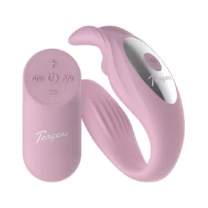 Teazers Bunny Couple Vibrator met flexibele C-vorm en afstandsbediening