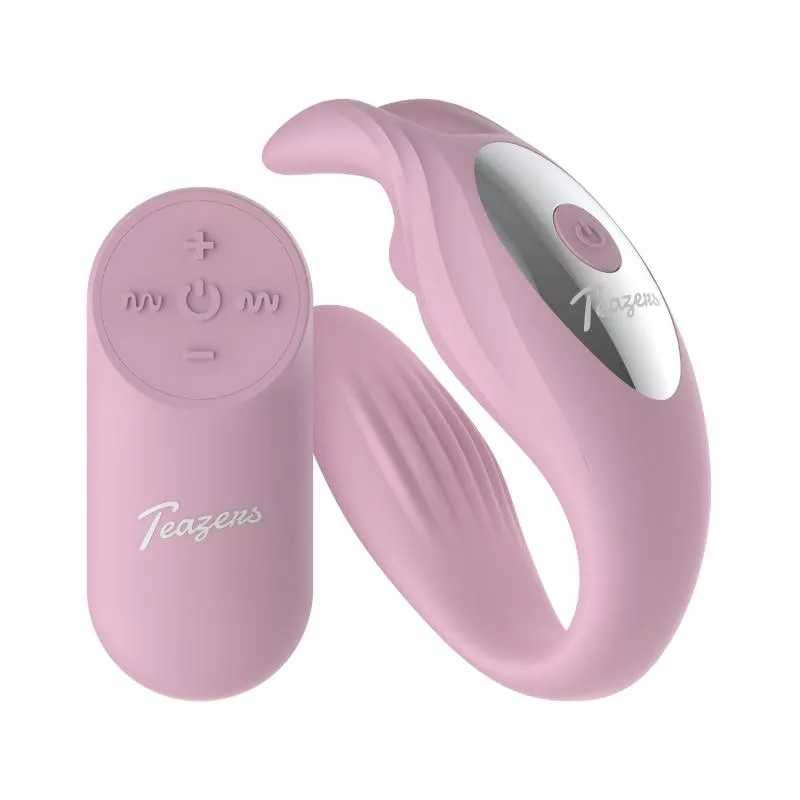 Teazers Bunny Couple Vibrator met flexibele C-vorm en afstandsbediening