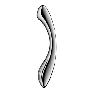 Satisfyer Pure Gravity 1 gladde gebogen dildo van RVS